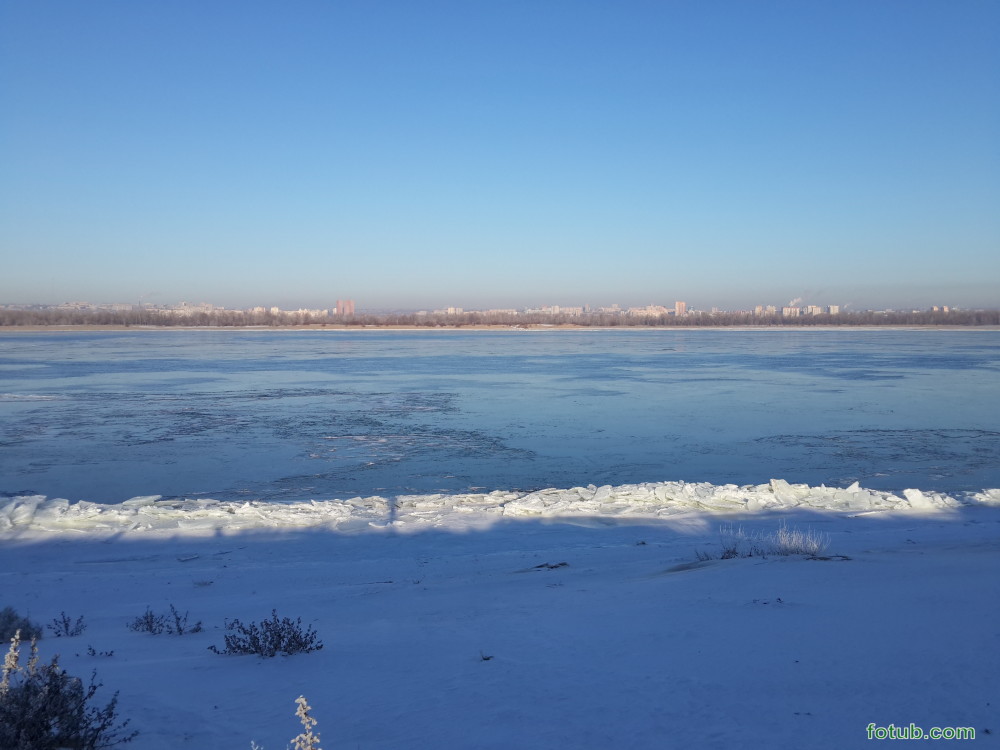 Пляж на берегу волги