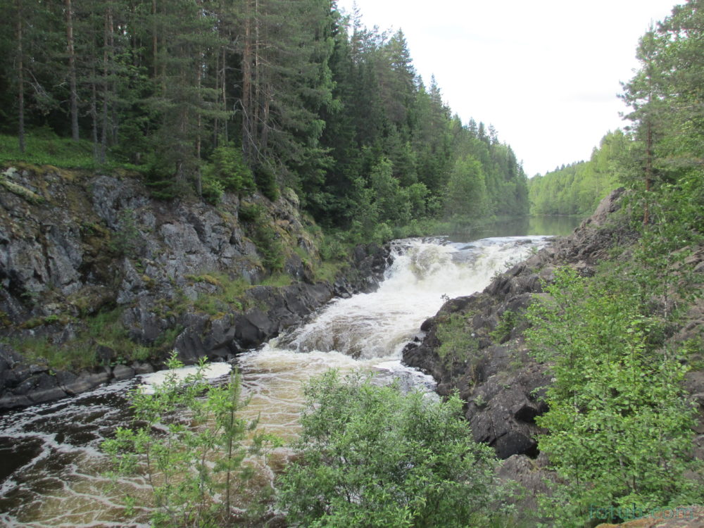 Водопад кивач на машине